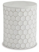 SIGNATURE DESIGN BY ASHLEY POLLY GEOMETRIC HONEYCOMB STOOL OR - Scratch & Dent