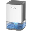 NineSky Dehumidifier for Home, 35oz Water Tank,(300 sq.ft) Lights, C1 White/Gray Like New