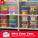 IRIS USA 20-Pack 6 Qt Storage Bins with Lids, Clear, Stackable B07DFBSTFR - Brand New