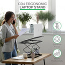 UNCAGED ERGONOMICS CD4 ADJUSTABLE STANDING DESK CONVERTER FOR LAPTOPS - BLACK - Like New