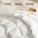 HOME COLLECTION FEATHERS DOWN COMFORTER QUEEN SIZE 90 X 90 - WHITE - Like New
