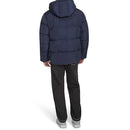 CHAMPION MEN'S QUILTED FULL-ZIP HOODED PUFFER JACKET MEN M PEACOAT PATCH POCKET - Brand New