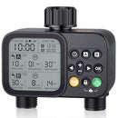 TJJFMM Sprinkler Timer for Garden Hose, 2 Outlet 8 Programmable, WT08- BLACK - Like New
