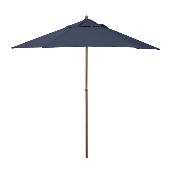 SHADE BASICS 11-FOOT ROUND EVERGREEN SERIES FAUX-WOOD PATIO UMBRELLA - NAVY - Like New