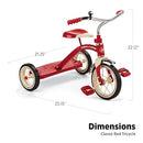 RADIO FLYER CLASSIC 10 INCH TODDLER TRICYCLE RUBBER TIRES STEEL FRAME - RED - Like New