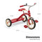 RADIO FLYER CLASSIC 10 INCH TODDLER TRICYCLE RUBBER TIRES STEEL FRAME - RED - Like New