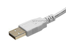 MONOPRICE 15 FEET USB 2.0 A MALE TO A FEMALE EXTENSION (108608) - WHITE - Like New