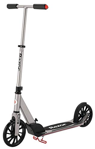 RAZOR A5 PRIME KICK SCOOTER FOR KIDS 8+ - EXTRA-LARGE DECK, 8" - GUNMETAL GRAY - Like New