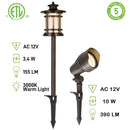 HYKOLITY LOW VOLTAGE LED LANDSCAPE KITS 8 light KITS 10W 390LM 3.4W 155LM BLACK - Like New