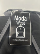 MODA WEST 17" BACKPACK - BLACK/GRAY - Brand New
