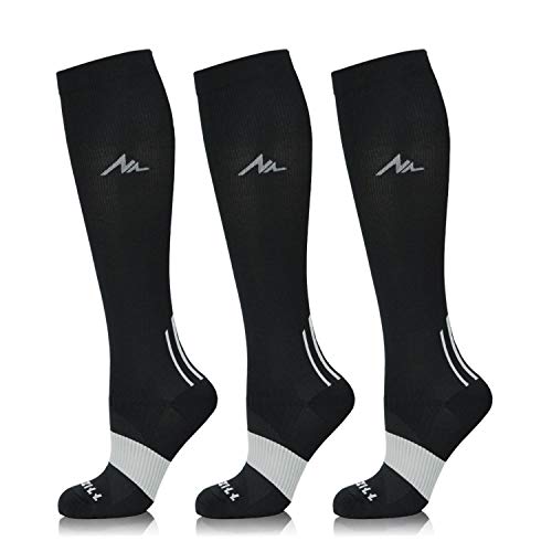 NEWZILL MEDICAL COMPRESSION SOCKS FOR WOMEN & MEN CIRCULATION 20-30 MMHG BLACK - Like New