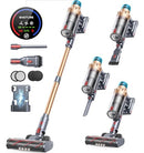 SMOTURE CORDLESS VACUUM CLEANER CLEANERS FOR HOME WITH DOCK STATION - GOLD - Like New