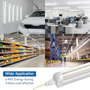 SHINESTAR 8FT LED Shop Light Fixture 12-Pack 72W 9000LM 5000K - White - Brand New