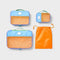 CAT & JACK KIDS' 4PC PACKING CUBE SET - RAINBOW - Like New