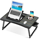 Saviki Lap Desk, Multi-Functional Features - Breakfast Serving Bed Table - Black - Brand New