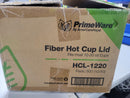 PRIMEWARE HOT CUP LIDS 10 TO 20 OZ. FIBER (CASE OF 500) - Brand New