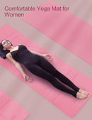 1/4 Thick Yoga Mat Eco Friendly TPE with Carrying Strap B08767CHXZ - Purple - Brand New