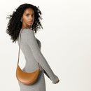 The Drop Women’s Kinsley Cresent Crossbody Bag, Cognac, One Size - Brand New