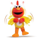 SESAME STREET CHICKEN DANCE ELMO 13 INCH PLUSH, DANCING PLUSH - RED/YELLOW - Like New