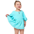 GERBER BABY GIRL'S TODDLER KAFTAN SWIM COVER UP, 3890111DA, AQUA, 3T - AQUA - Like New