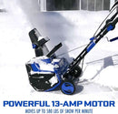 Snow Joe Electric Walk-Behind Single-Stage Snow Blower, 18-inch, 13-Amp - BLUE - Like New