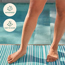 Trava Home IndoorOutdoor Rug, Easy to Clean, WaterResistant, 6'x9', Blue Stripe - Brand New