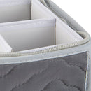 B0019TR8M4 China Cup Storage Chest Deluxe Quilted Microfiber Light Gray - Brand New