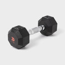 ALL IN MOTION HEX DUMBBELL 10LBS - RUBBER FILL CHROME MATERIAL, - Scratch & Dent