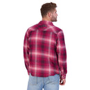 CANADA WEATHER GEAR MEN'S FLANNEL WITH CHAMBRAY LINED COLLAR, SIZE L/G, RED - Brand New