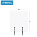 MASTERVISION PROTECTOR SERIES FRAMELESS GLASS DESKTOP DIVIDER 47.2 X 0.16 X 35.4 - Brand New