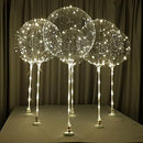 LIGHTSFEVER WARM WHITE 6PC LED LIGHT UP BALLOON WITH STICKS STANDS BATTERYS - Like New