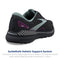 BROOKS WOMEN’S ADRENALINE GTS 23 RUNNING SHOE - BLACK/LIGHT BLUE/PURPLE - SIZE 8 - Like New
