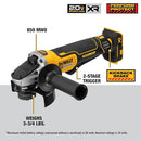 DEWALT FLEXVOLT ADVANTAGE 20V MAX ANGLE GRINDER TOOL ONLY DCG413B - YELLOW - Like New