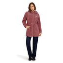 REEBOK WOMEN'S LONG DOUBLE SIDED FLEECE ZIP-UP JACKET - SIZE: WOMEN XL - ROSE - Brand New