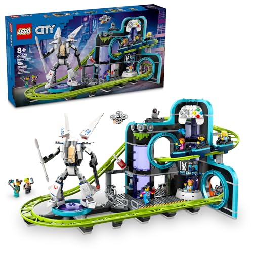 LEGO CITY ROBOT WORLD ROLLER COASTER BUILDING SET, 6470808 - MULTICOLOR - Brand New