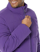 AMAZON ESSENTIALS MENS MOCK NECK HEAVYWEIGHT PUFFER COAT - SIZE: MEN XL - PURPLE - Like New