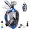 ZIPOUTE SNORKEL MASK FULL FACE, FOLDABLE FULL FACE, CAMERA MOUNT, BLUE S/M - Like New