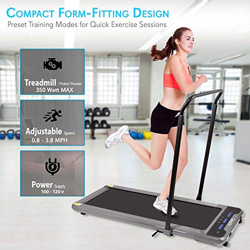 SERENELIFE FOLDING DIGITAL DISPLAY ELECTRIC TREADMILL FITNESS CARDIO - BLACK - Like New