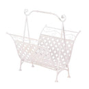 White Basket Weave Magazine Rack B01I9FZK52 - Brand New