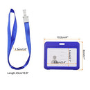 MECCANIXITY ID Badge holder 4x3.1" Name Tag ABS Double Sided Window - Blue - Like New