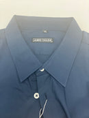 JAMES TAILOR DRESS SHIRT - SIZE: EXTRA LARGE - NAVY - JMLS-350NV - Brand New