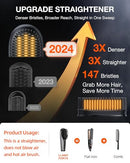 LLANO PORTABLE CORDLESS HAIR STRAIGHTENER BRUSH [2024 UPGRADED] - DARK GRAY - Like New
