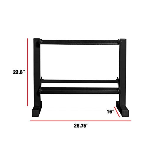 CAP BARBELL TWO TIER DUMBBELL RACK - BLACK - Brand New