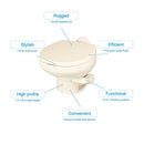Aqua Magic Style II RV Toilet Water Saver Low Profile Bone - Thetford 42065 - Brand New