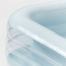 SUN SQUAD 6' X 22" DELUXE RECTANGULAR FAMILY POOL BLUE - INFLATABLE PVC KIT - Like New