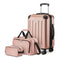 AMAZON BASICS 3-PIECE LUGGAGE SET INCLUDING CARRY-SET 22" HARDSIDE - ROSE GOLD - Like New