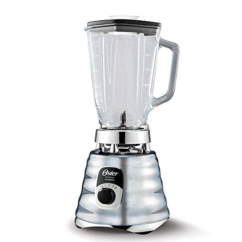 OSTER ORIGINAL 3 SPEED CHROME BLENDER 6 TIM 5 CUP GLASS JAR - CHROME - Like New