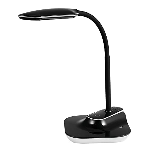 REALSPACE PRESSLER LED DESK/CLIP LAMP USB CHARGING 17"H 9513175 - BLACK - Brand New