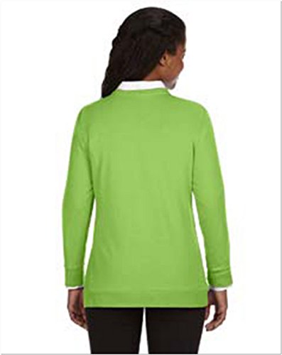 DEVON & JONES DP LDS L/S KNIT CARDIGAN CREW WOMEN M - LIME - Like New