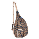 KAVU MINI ROPE BAG COTTON CROSSBODY SLING CHEVRON SHORE - CHEVRON SHORE - Like New